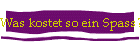 Was kostet so ein Spass?